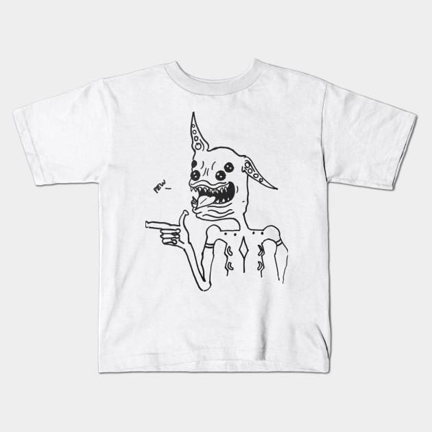 Alien dude Kids T-Shirt by Ghostgoop
